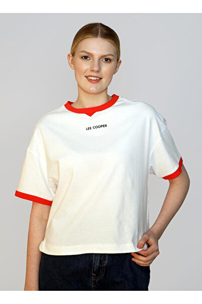 Lee Cooper White O Neck Women's T-Shirt - 242 Lcf 242017   Briana