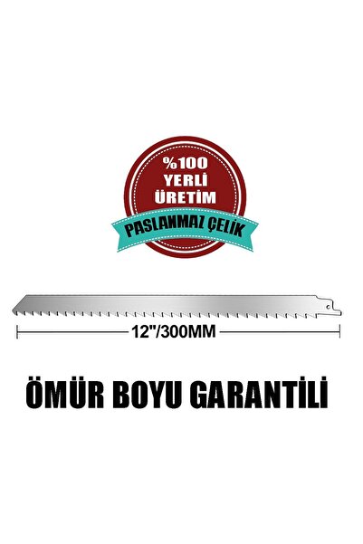 Millian Paslanmaz Çelik Tilki Kuyruğu Testeresi Kemik Et Kesme Bıçağı 30 Cm Ömür Boyu Garantili