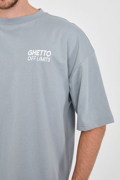 Ghetto off limits Gray Oversize T-shirt - Back Big G Printed
