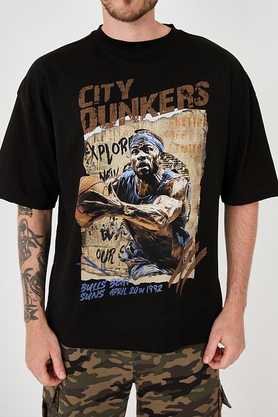Ghetto off limits City Dunkers Black Oversize T-shirt