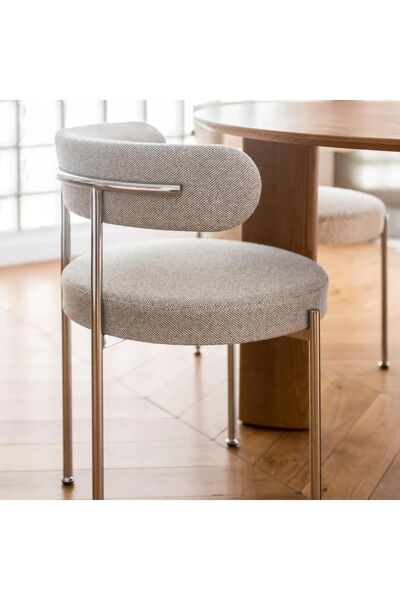 Alaylı Mobilya Koltuk Döşeme Rolce (4 ADET) Metal Sandalye - Teddy Kumaş Mutf...
