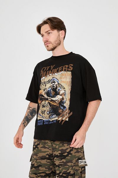 Ghetto off limits City Dunkers Black Oversize T-shirt