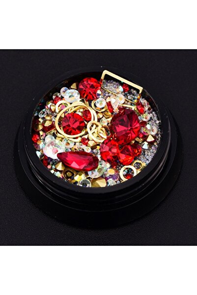 Beauty Box 1 Adet Yakut Nail Art Treasury Lüks Tırnak Süsleme Hazine Taşları ...