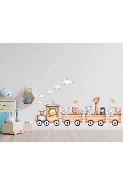 Kt Grup Sevimli Arkadaşlar Trendeki Hayvanlar Pastel Renk Çocuk Odası Duvar S...