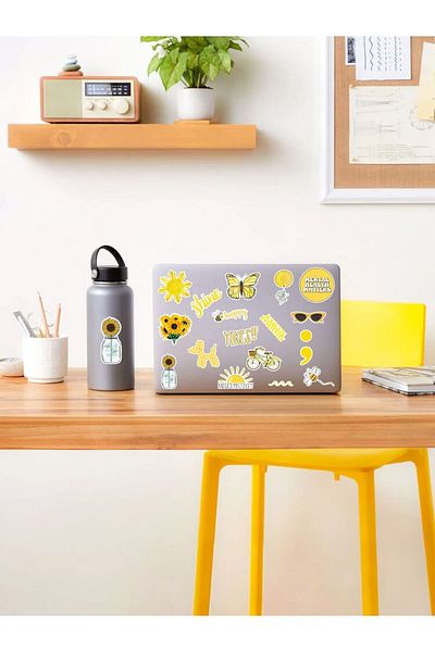 KT Decor مجموعة ملصقات VSCO باللون الأخضر للهاتف والكمبيوتر اللوحي والكمبيوتر المحمول والكمبيوتر المحمول والكمبيوتر المحمول والمكتبة PVC - 5