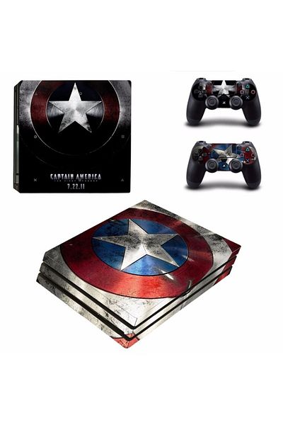 Kt Grup Captain America Playstation 4 Pro Full Sticker Skins