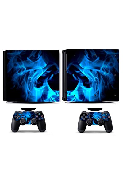 Kt Grup Blue Fire Playstation 4 Pro Full Sticker Kaplama Uyumlu