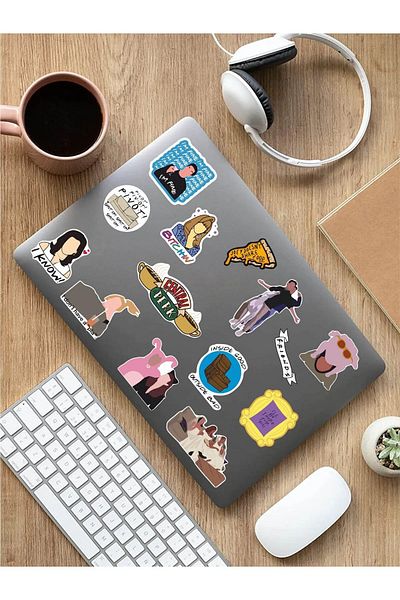 KT Decor مجموعة ملصقات PVC مميزة تحت عنوان Game-Mini-Friends مكونة من 155 قطعة - الهاتف، الكمبيوتر اللوحي، الكمبيوتر المحمول، دفتر الملاحظات، جدول الأعمال