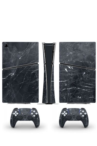 Kt Grup Siyah Mermer Yüzeyi Playstation 5 Slim Disk Versiyon Sticker Kaplama ...