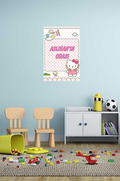 Kt Grup İsme Özel Doğum Günü Afişi Hello Kitty Temalı Kişiselleştirilebilir S...