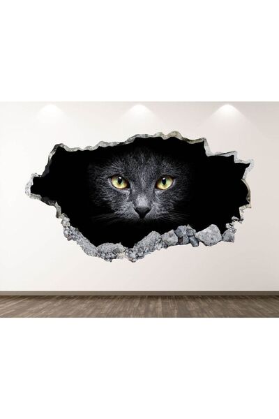 Kt Grup Sevimli Kedicikler Full Hd Baskı 3d Çocuk Odası Duvar Sticker