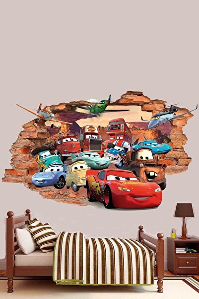 Kt Grup Süper Kahramanlar Arabalar Filmi 3d Duvar Sticker