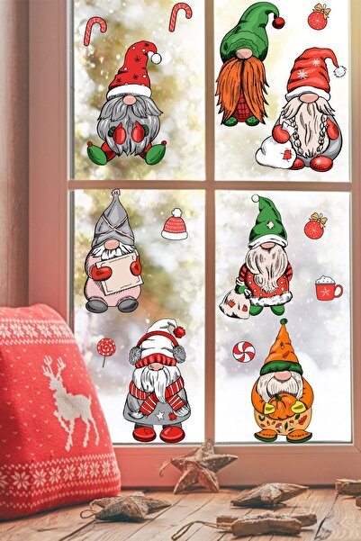 Kt Grup Новорічні гноми Новорічні прикраси Набір наклейок на вікна