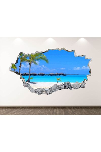 Kt Grup Şehir ve Doğa Manzaraları Full Hd Baskı 3d Modern Duvar Sticker