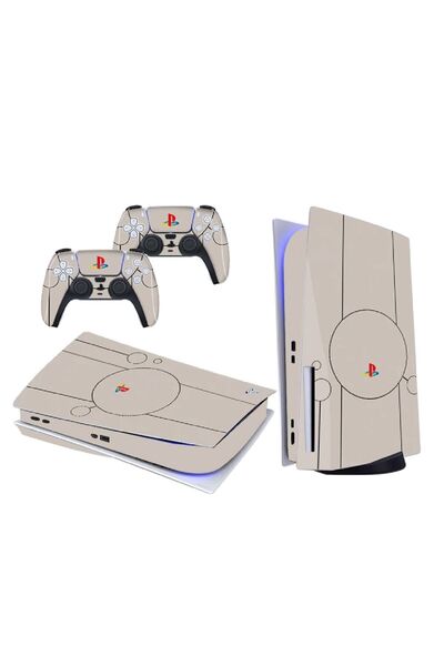 Genel Markalar Vintage Ps Playstation 5 Standart Disk Edition Sticker Kaplama...