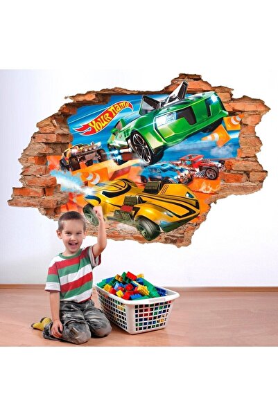 Kt Grup Monster Arabalar İsme Özel Full Hd Baskı 3D Duvar Sticker