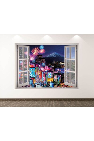 Kt Grup Muhteşem Manzaralar Full Hd Baskı 3D Pencere Modern Duvar Sticker