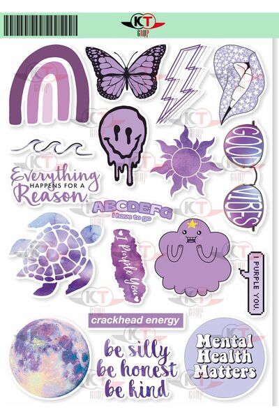 KT Decor مجموعة ملصقات VSCO Moranda للهاتف والكمبيوتر اللوحي والكمبيوتر المحمول والكمبيوتر المحمول من مادة PVC - 2