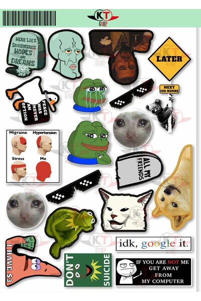 KT Decor مجموعة ملصقات للهاتف والكمبيوتر المحمول تحت عنوان الإنترنت - الكمبيوتر اللوحي، الكمبيوتر المحمول، دفتر الملاحظات، جدول الأعمال PVC