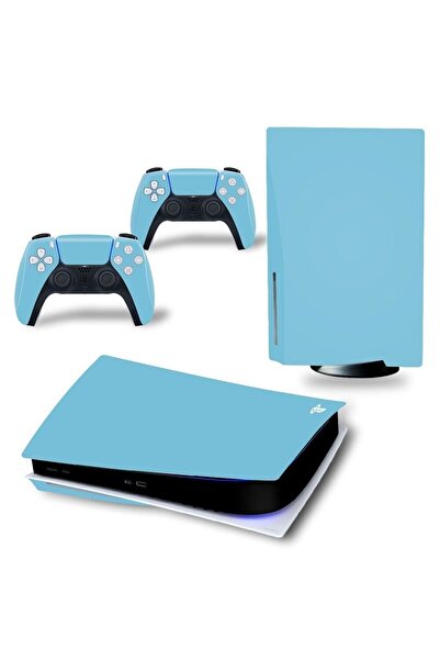 Kt Grup Aqua Blue Playstation 5 Standart Disk Edition Sticker Kaplama Seti
