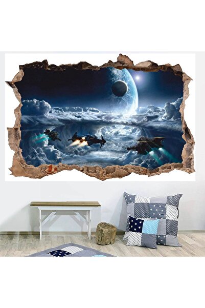 KT Decor Uzay Temalı Full Hd Baskı Modern Duvar Sticker