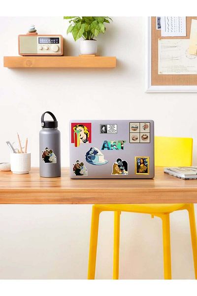 KT Decor مجموعة ملصقات للهاتف والكمبيوتر المحمول تحت عنوان Art Art - الكمبيوتر اللوحي، الكمبيوتر المحمول، الكمبيوتر المحمول، جدول الأعمال PVC