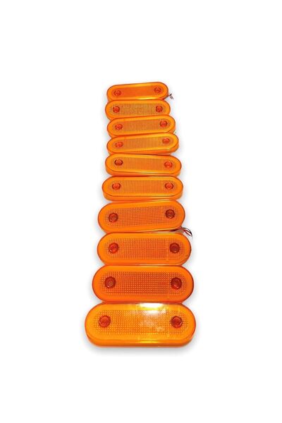 AHMET OTOMOTİV 10 Adet Neon Sarı Renk 20 Ledli Parmak Lamba 12v-24v