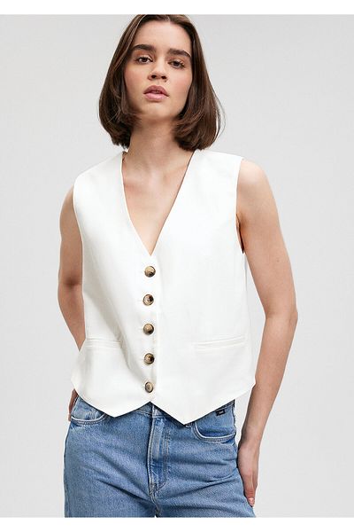 Mavi White Regular Fit Vest -1110527-70057