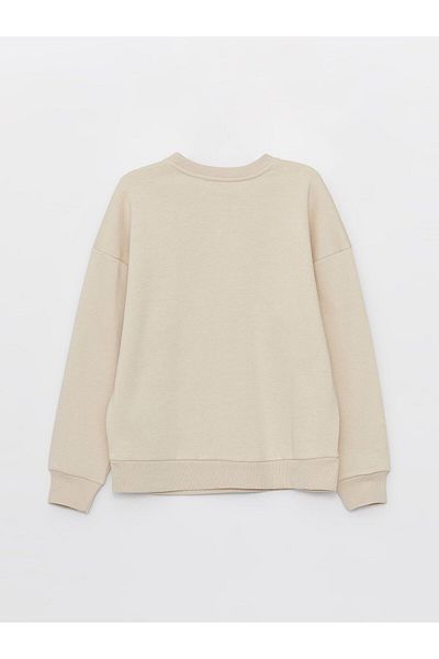 LC Waikiki Dámská mikina Oversize Crew Neck s dlouhým rukávem – potištěná