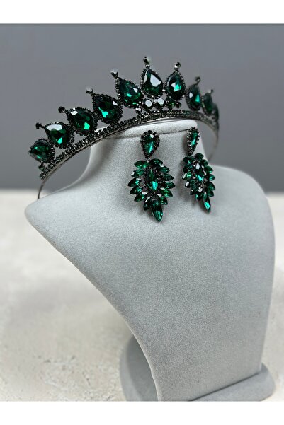 Limelia Set de cercei pentru nuntă și henna model Neri verde