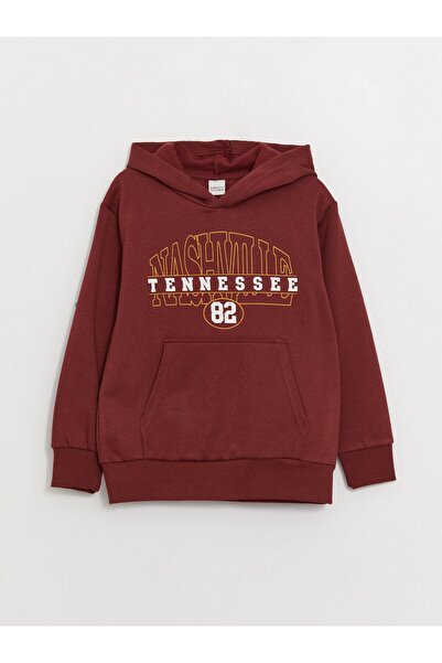 LC Waikiki Μακρυμάνικο μπλουζάκι για αγόρι με κουκούλα με στάμπα