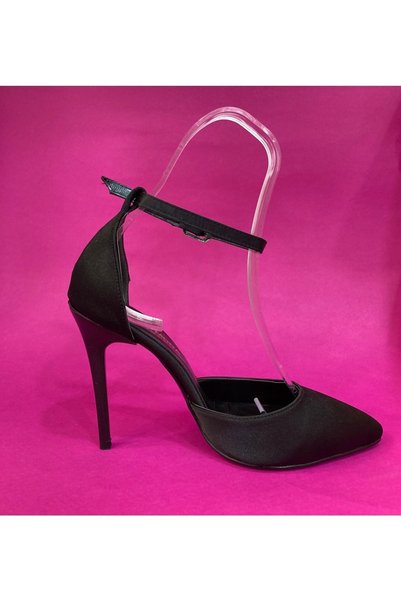 TURGAÇ Black Satin Shoe Belt