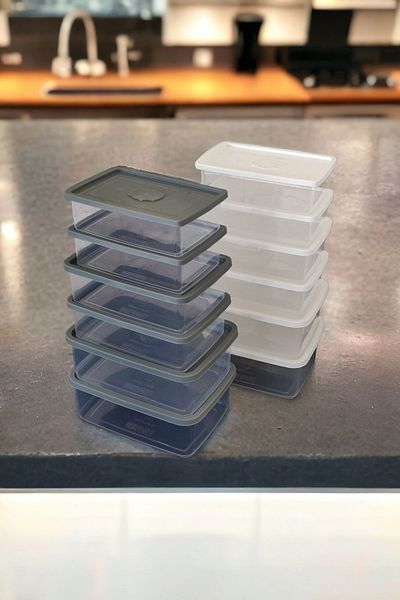 MAVİKÖY 9-Piece Storage Container Snack Bowl Deep Freezer Suitable for Microwave Large: 1500ml Medium: 1000ml Small: 750ml