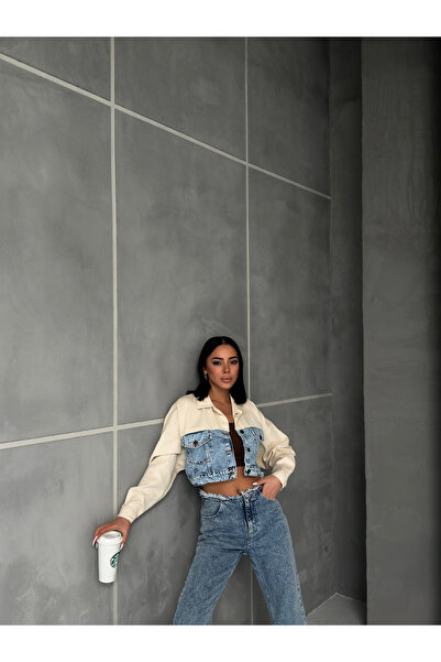 SOLİS MODA Dámská Crop Džínová bunda - Stylový design