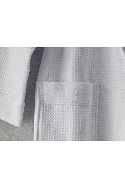 English Home Como Microcotton Pique Bathrobe Set White