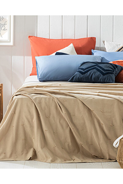 English Home Beige Single Pike - Edge Cut and Jacquard