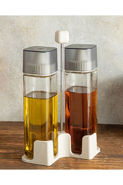 English Home Symbol 2-Piece Vinegar Glass Oil Bowl - Cream