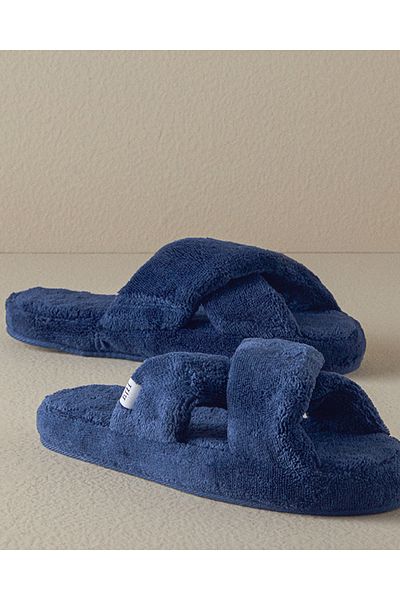 English Home Navy Blue Crux Triga Bathroom Slippers