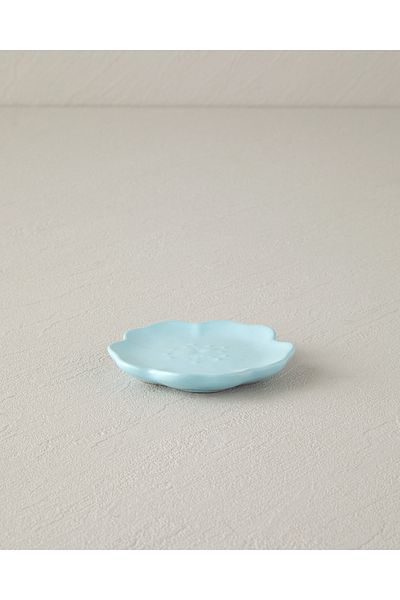 English Home Bellflower Ceramic Snack Bowl Light Blue