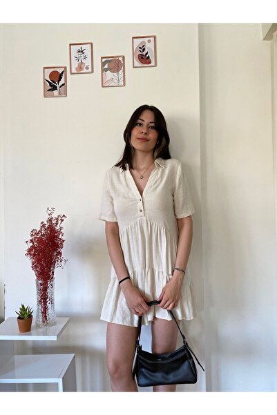 Flossy Design Keten elbise