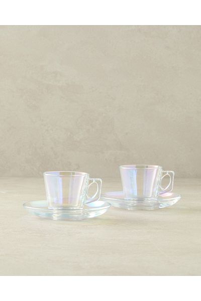 English Home Kyra Cam 4 Pieces Coffee Cup Set for 2 Colorful