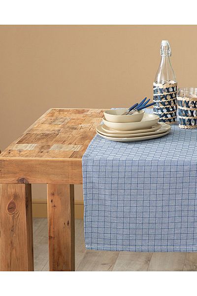 English Home Βαμβακερός δρομέας Navy Blue Line