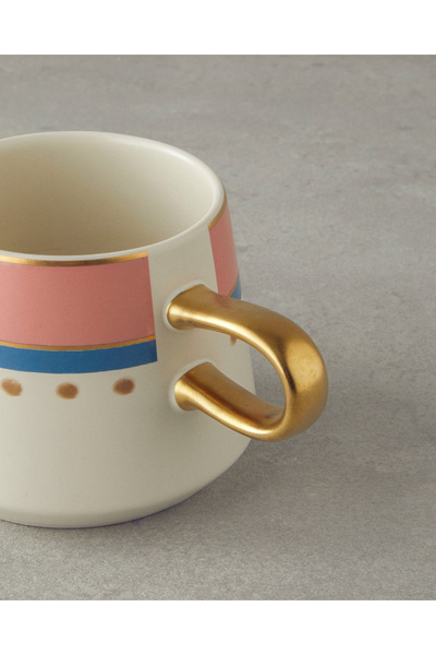 English Home Carnival Track Stoneware Kupa Pembe - Yeşil