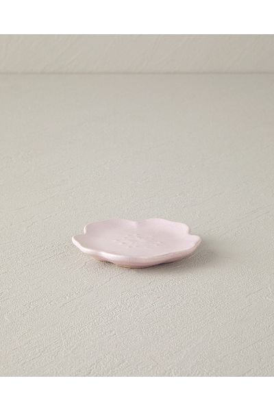 English Home Bellflower Ceramic Snack Bowl Light Pink