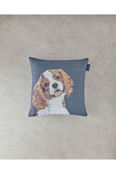 English Home Blue King Charles Tapestry Throw Pillow Cover