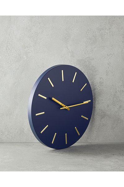 English Home Sylvia Μεταλλικό Διακοσμητικό Ρολόι Τοίχου Navy Blue