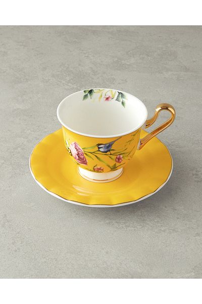 English Home Set cupe Vanilla New Bone China 4 piese pentru 2 persoane Galben