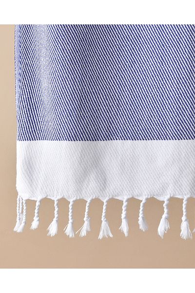 English Home Διαγώνιο βαμβακερό πέλμα 90x150 εκ. Navy Blue