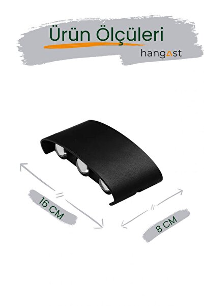 HANGAST He-001 Dekoratif Çift Yönlü Iç Dış Mekan Duvar Aydınlatma Led Aplik Duvar Lambası Modern Aplik