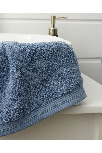 English Home Prosop de mână din Bumbac Pure Basic 30x30 Cm Albastru închis